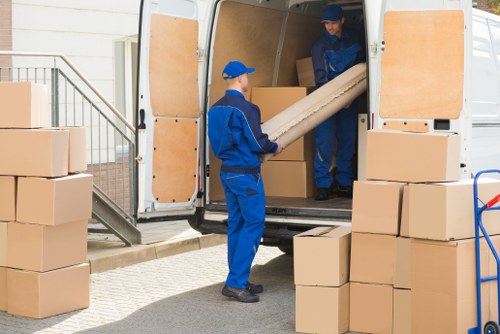 Office removals team planning a business move in Goldersgreen