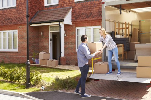 Professional removals team planning a move in Goldersgreen