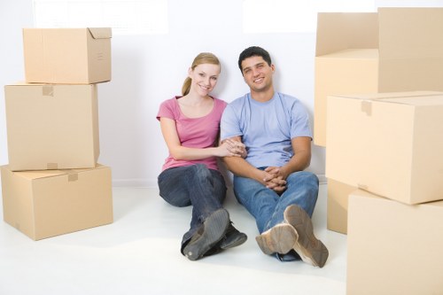 Careful packing and labeling for a Golders Green home move
