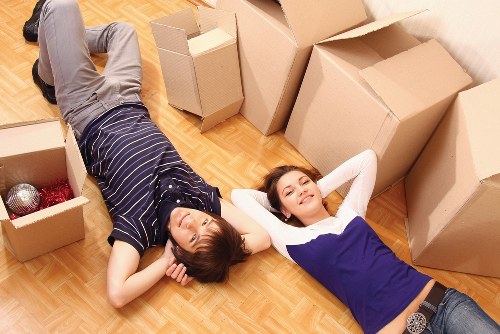 Careful packing and loading inside a removal truck in Goldersgreen