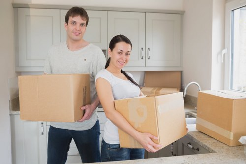 Local apartment moving vehicle ready for Goldersgreen flat relocation